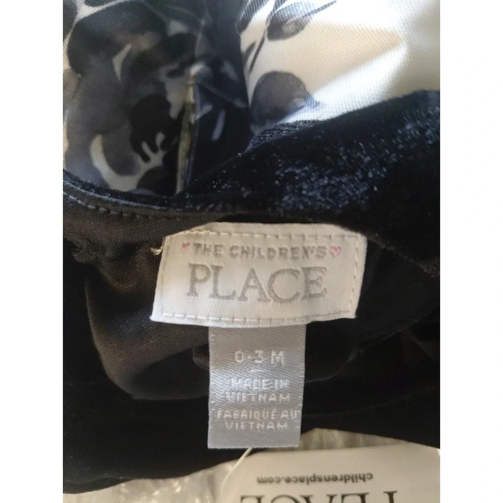 Children's Place Girls Floral Tulle Bow Dress Cap Sleeve 0-3 Mths Org $42 NWT
